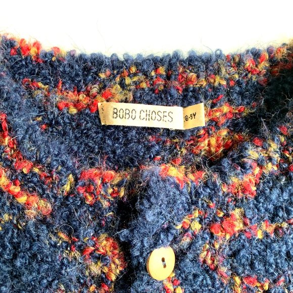 New Bobo Choses Knit Fox Cardigan 8-9Y - Picture 2 of 3